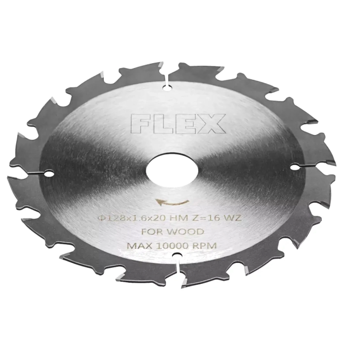 FLEX 517682 tarcza do drewna i tworzyw sztucznych D128x1,6x20 HM Z=16 WZ CS 45 1